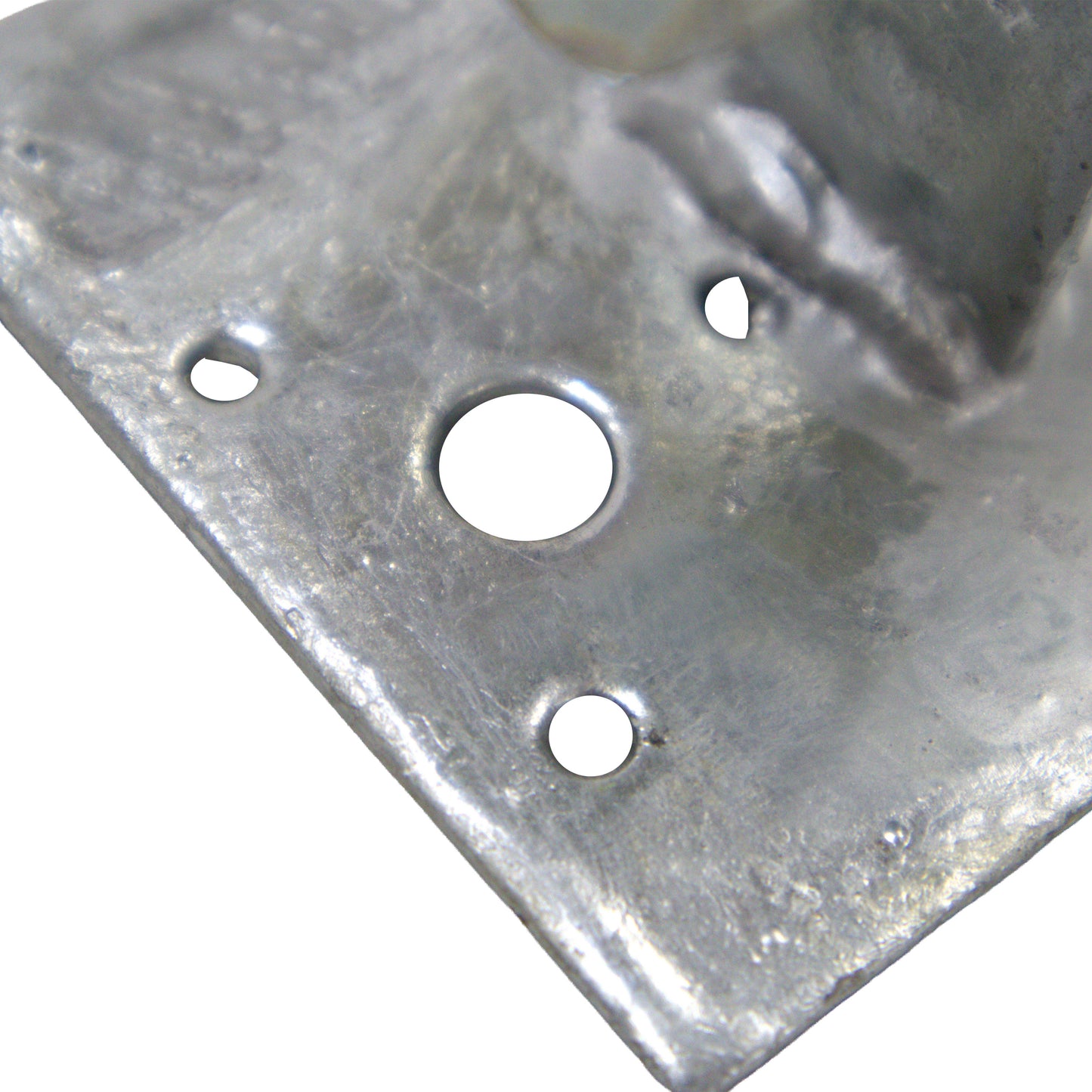 Wood to Steel Adapter (2 Set Screws) Galvanized, 2 3/8" X 6"