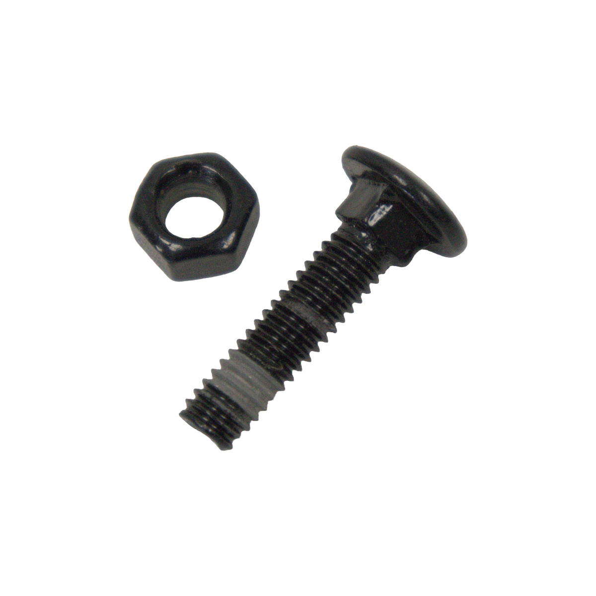 Aluminum RAIL END Powder Coated Black, 1 3/8", w/ Carriage Bolt