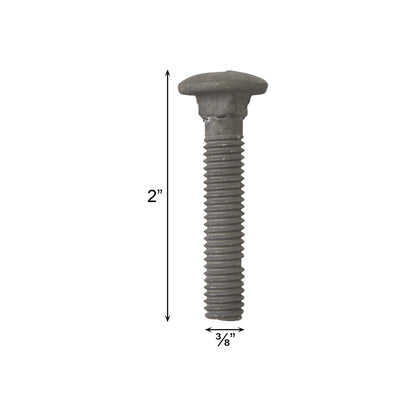 CARRIAGE BOLT WITH NUT 3/8" x 2"