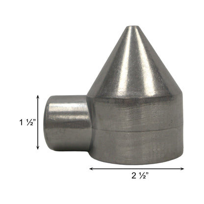 Aluminum BULLET CAP, 1 - WAY 2 1/2"