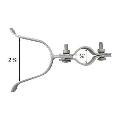 Fork Latch Assembly, Lockable with Padlock, 2 3/8" X 1 3/8", Galvanized