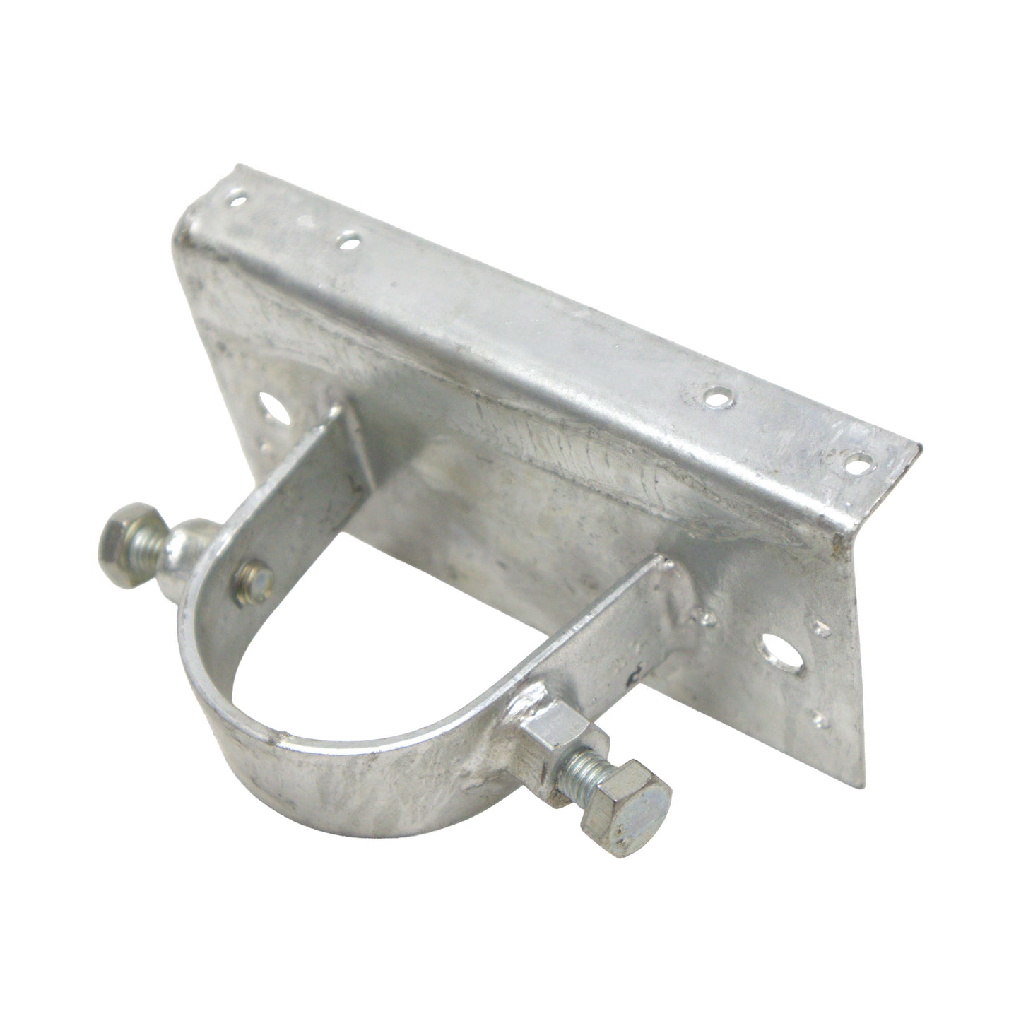 Wood to Steel Adapter (2 Set Screws) Galvanized, 2 3/8" X 6"