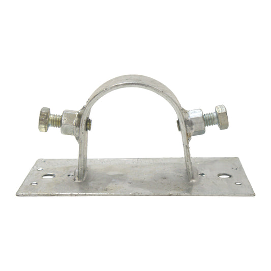 Wood to Steel Adapter (2 Set Screws) Galvanized, 2 3/8" X 6"