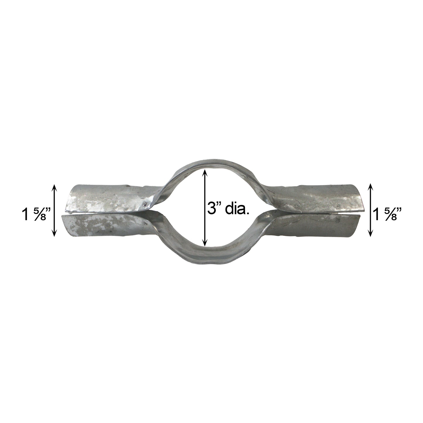 BOULEVARD/LINE RAIL CLAMP Galvanized, 3"x 1 5/8"