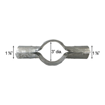 BOULEVARD/LINE RAIL CLAMP Galvanized, 3"x 1 5/8"