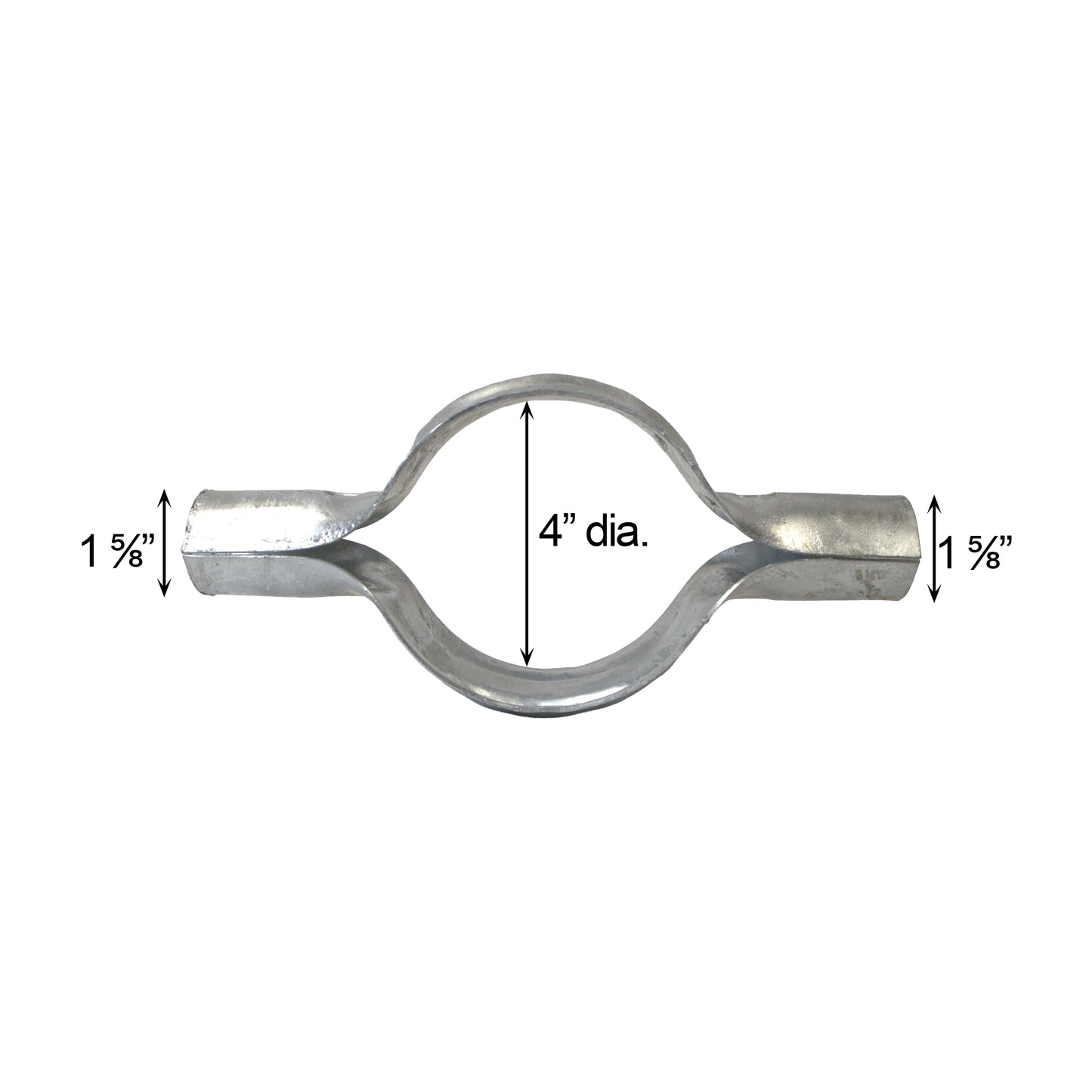 BOULEVARD/LINE RAIL CLAMP Galvanized, 4" x 1 5/8"