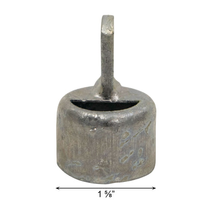 Half Moon Rail End - Pressed Steel, 1 5/8"