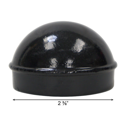 Aluminum Dome Cap Powder Coated Black, 2 3/8"