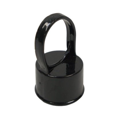Aluminum LOOP CAP (NO ACORN) Powder Coated Black, 1 5/8" x 1 3/8"