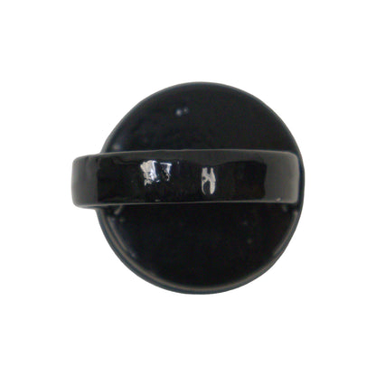 Aluminum LOOP CAP (NO ACORN) Powder Coated Black, 1 5/8" x 1 3/8"