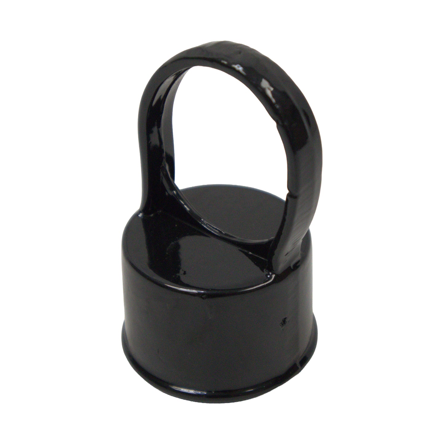 Aluminum LOOP CAP (NO ACORN) Powder Coated Black, 1 5/8" x 1 3/8"