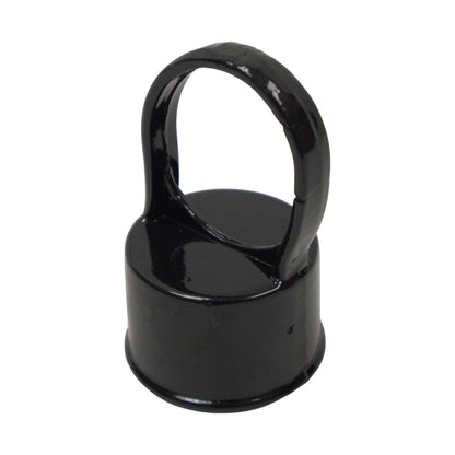 Aluminum LOOP CAP (NO ACORN) Powder Coated Black, 1 5/8" x 1 3/8"