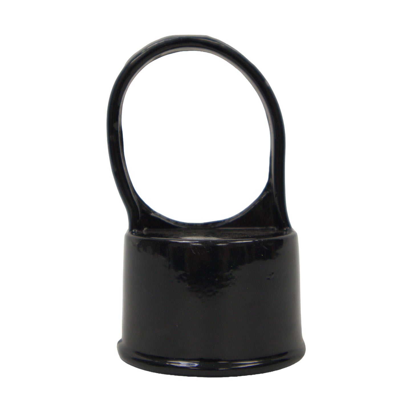 Aluminum LOOP CAP (NO ACORN) Powder Coated Black, 1 5/8" x 1 3/8"