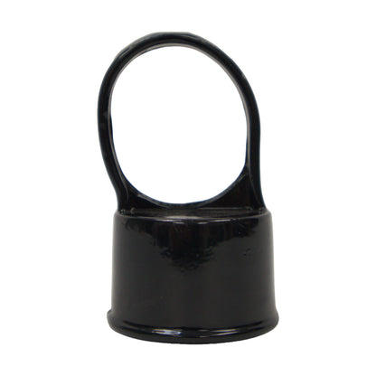 Aluminum LOOP CAP (NO ACORN) Powder Coated Black, 1 5/8" x 1 3/8"