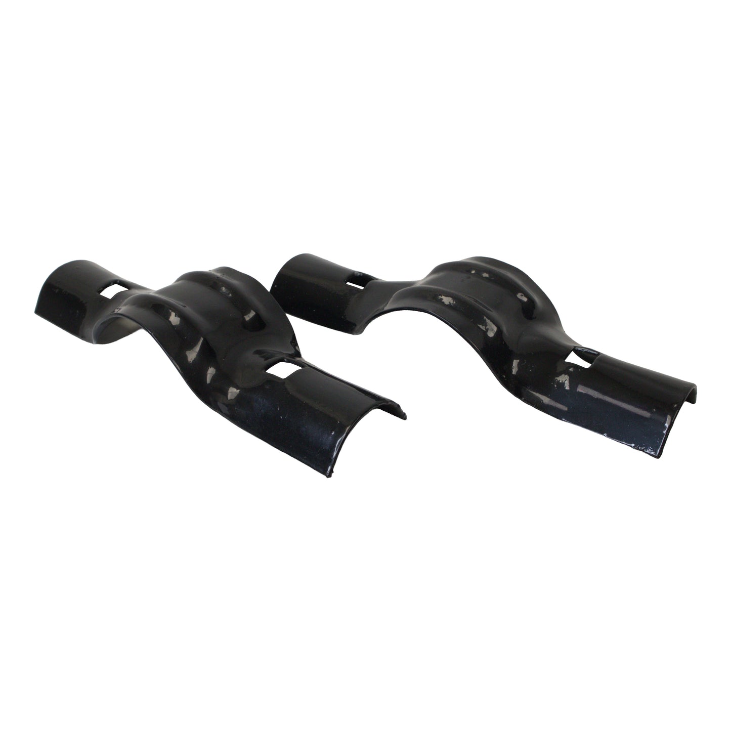 BOULEVARD/LINE RAIL CLAMP Galvanized, 3"x 1 5/8", Powder Coated Black
