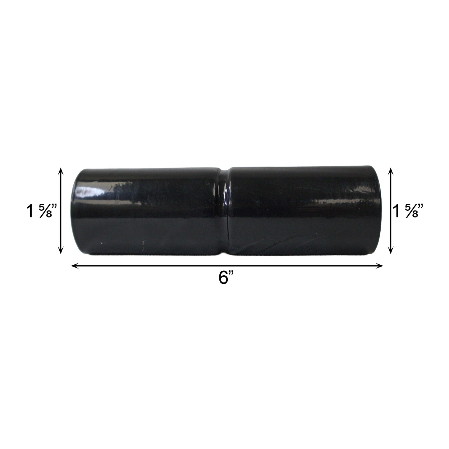 Sleeve Steel Galvanized Powder Coated Black, 1 5/8" x 6"