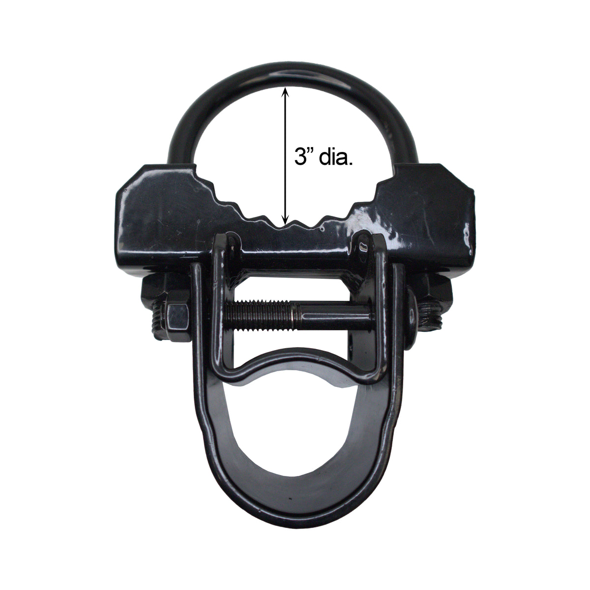Bull Dog Hinge, Powder Coated Black, 3" Chain Link Fence Gate