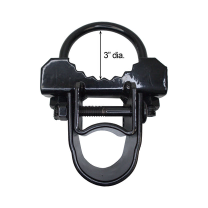 Bull Dog Hinge, Powder Coated Black, 3" Chain Link Fence Gate