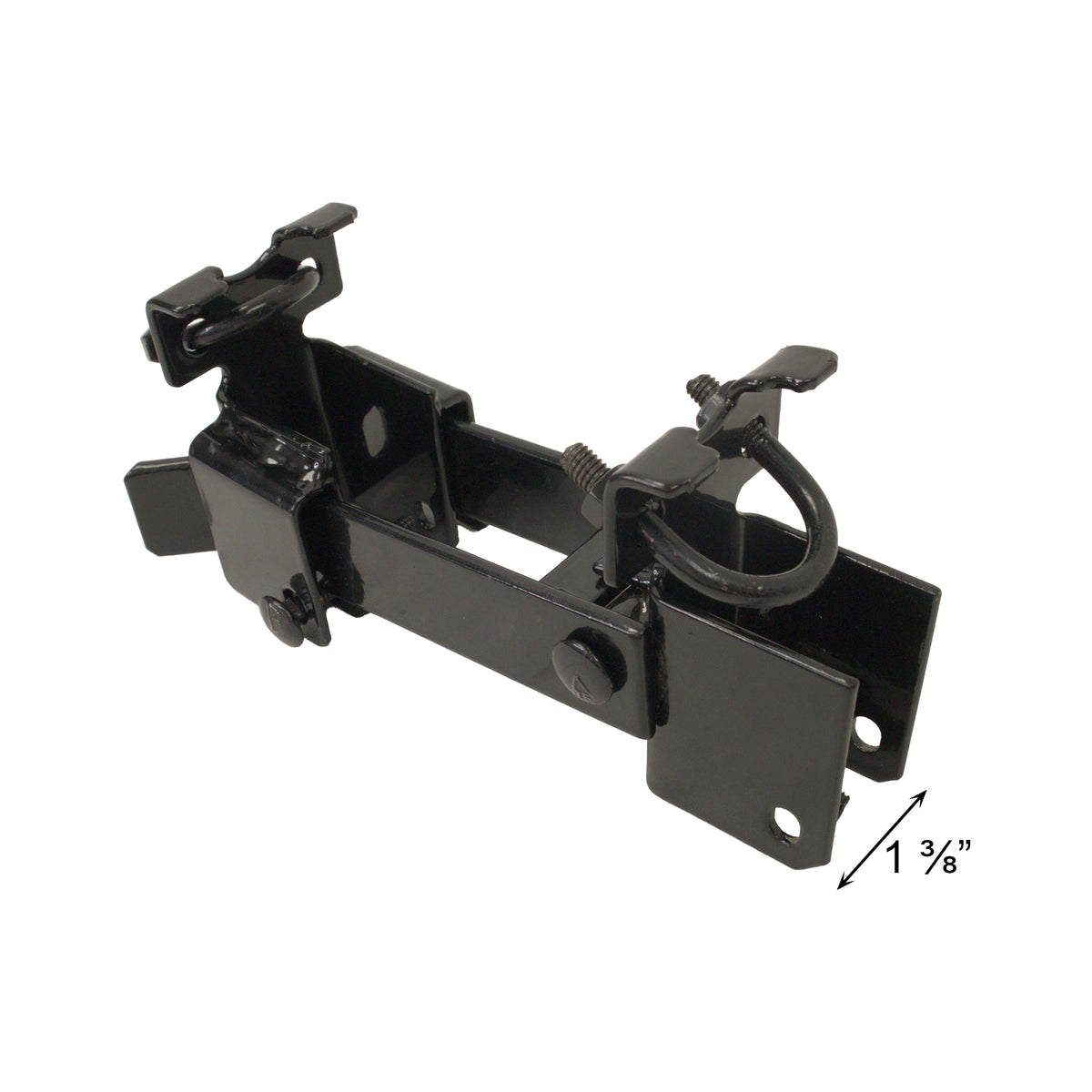 Double Gate Latch for Residential 1 3/8" Gate Frames HDG, Powder Coated Black
