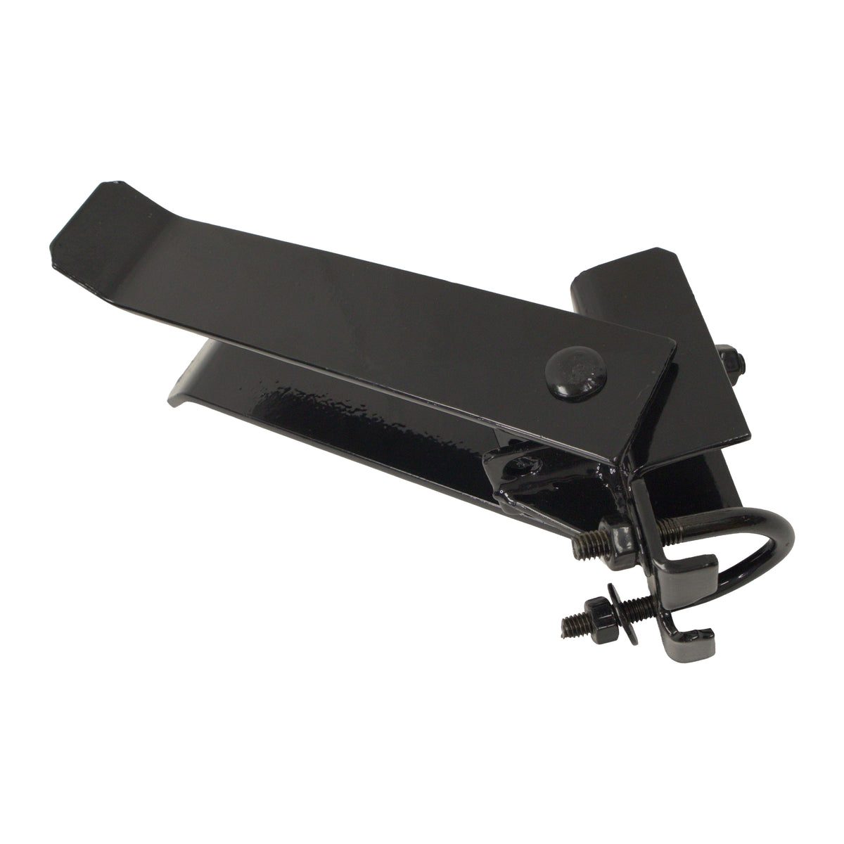 Double Gate Latch for Commercial Gate Frames HDG Powder Coated Black, 1 7/8"