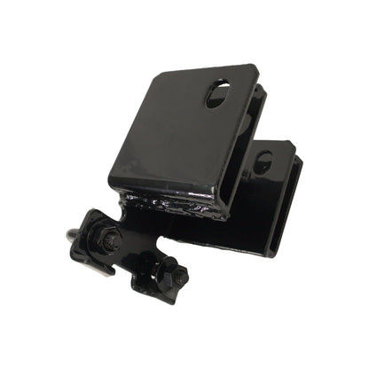 Double Gate Latch for Commercial Gate Frames HDG Powder Coated Black, 1 7/8"