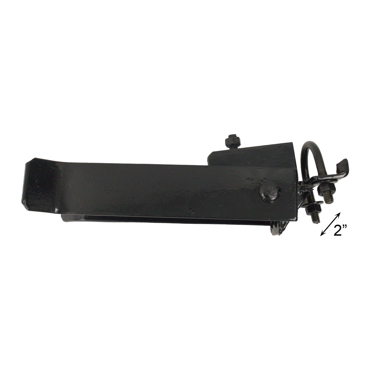 Double Gate Latch for Commercial Gate Frames HDG Powder Coated Black, 1 7/8"