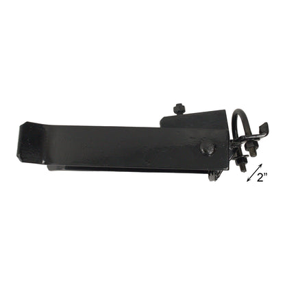 Double Gate Latch for Commercial Gate Frames HDG Powder Coated Black, 1 7/8"