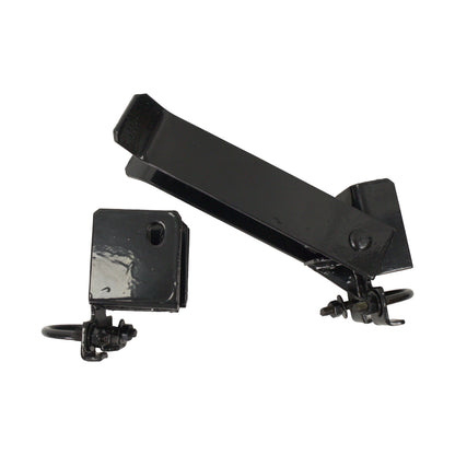 Double Gate Latch for Commercial Gate Frames HDG Powder Coated Black, 1 7/8"