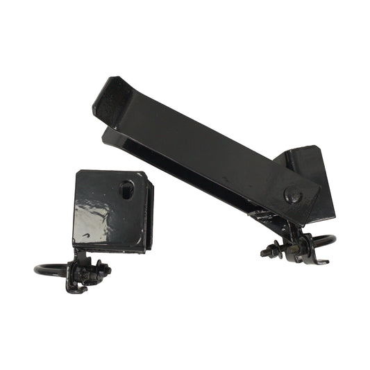 Double Gate Latch for Commercial Gate Frames HDG Powder Coated Black, 1 7/8"