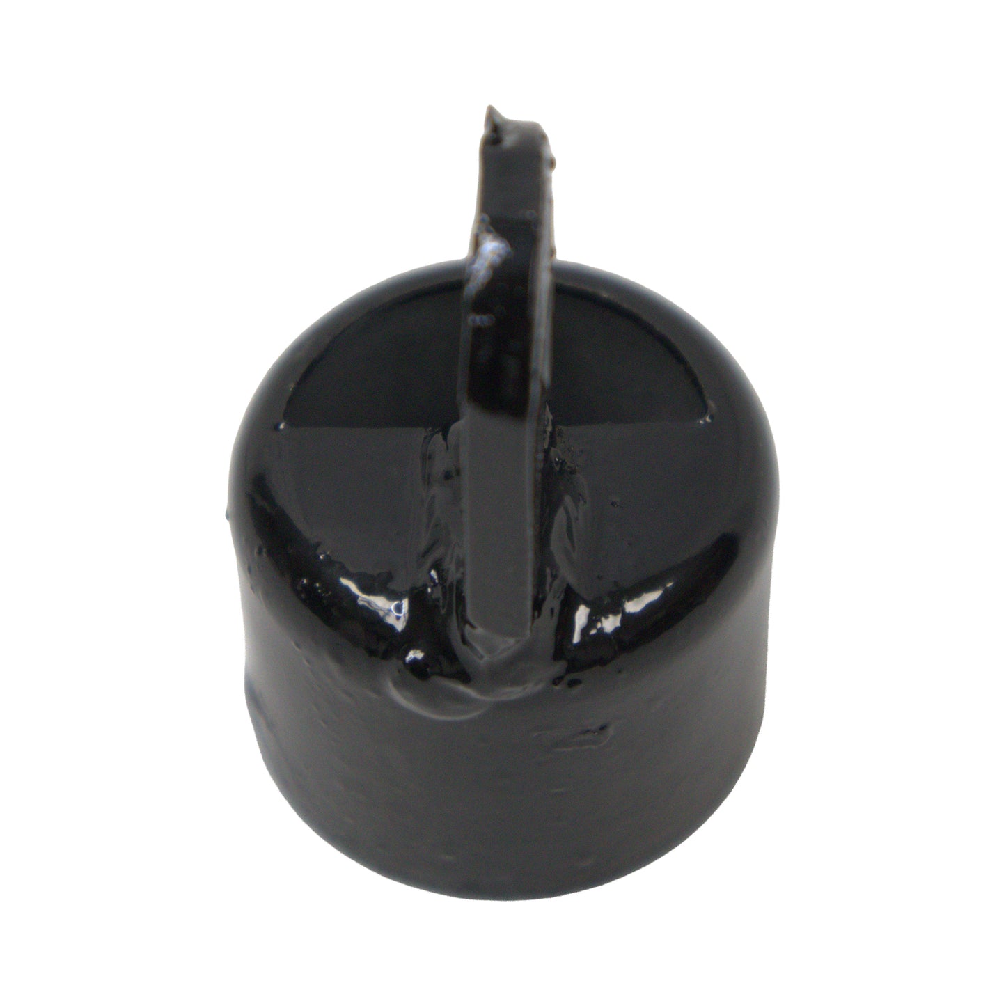 Rail End Half Moon Powder Coated Black, 1 5/8"