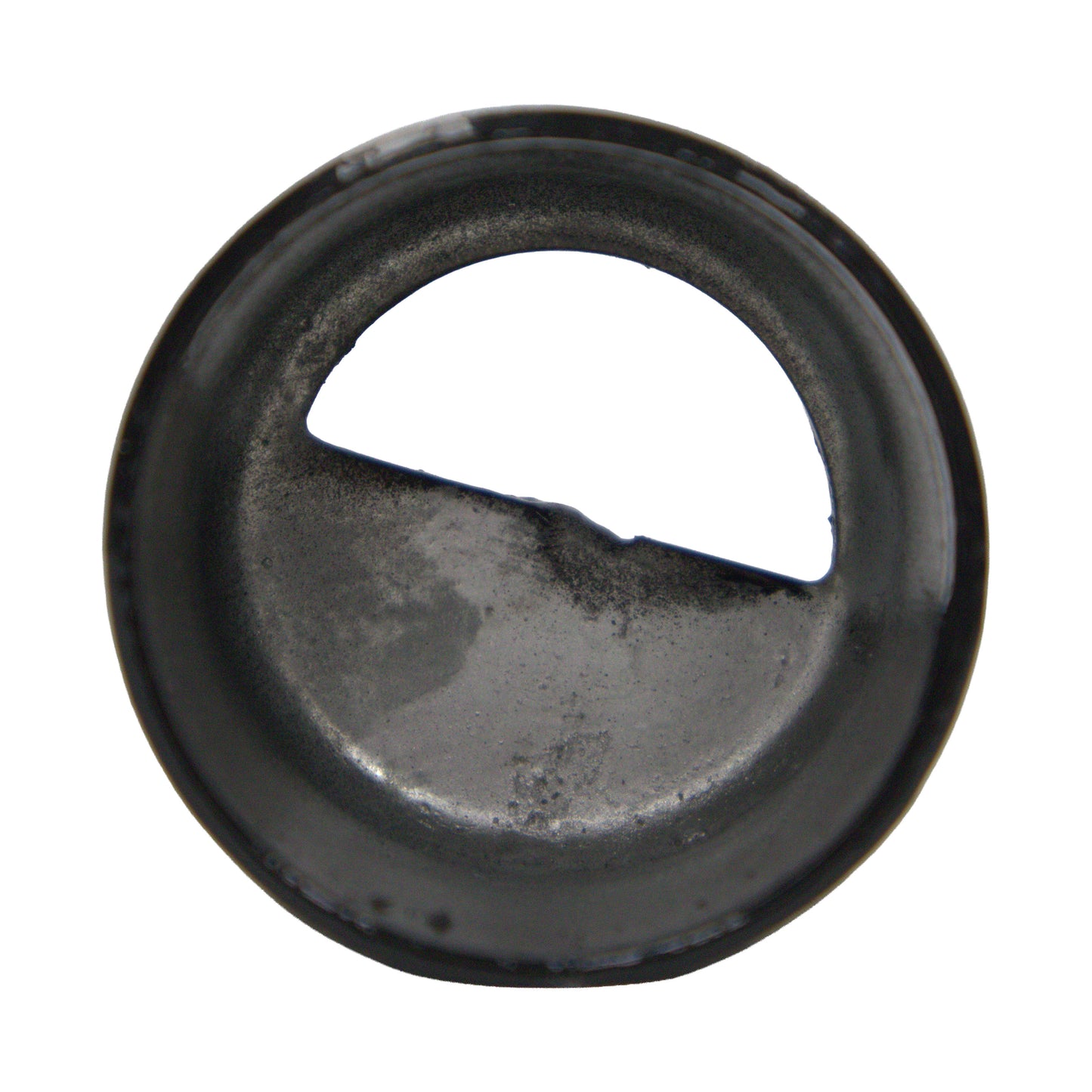 Rail End Half Moon Powder Coated Black, 1 5/8"