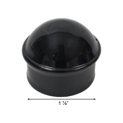Post/Dome Cap Powder Coat Black, 1 7/8"