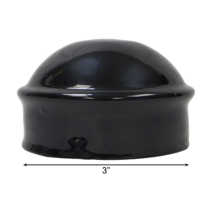 Post/Dome Cap Powder Coat Black, 3"