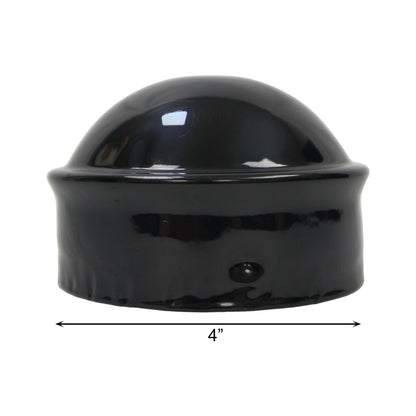 Post/Dome Cap Powder Coat Black, 4"