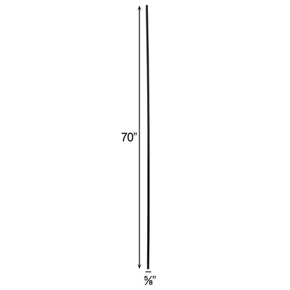 Tension Bar Powder Coated Black, 3/16" X 5/8", 70"