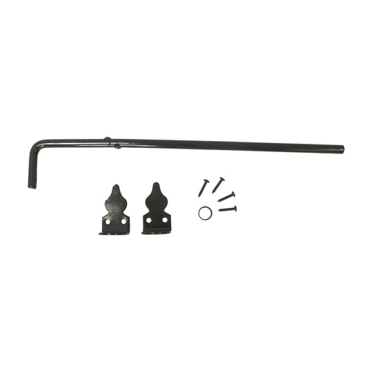 CANE BOLT 18" DROP ROD HDG, POWDER COATED BLACK
