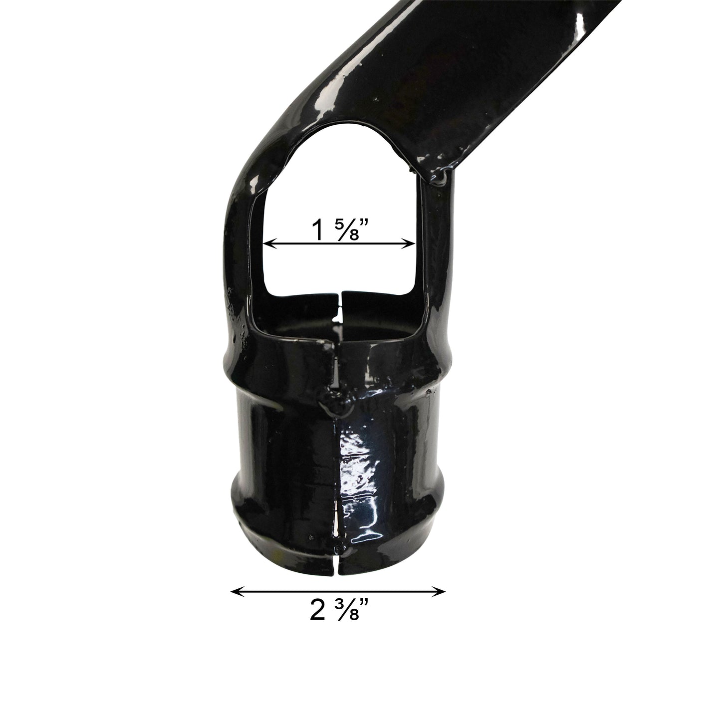 Barb Arm 3 Strand Powder Coated Black, 2 3/8" x 1 5/8"