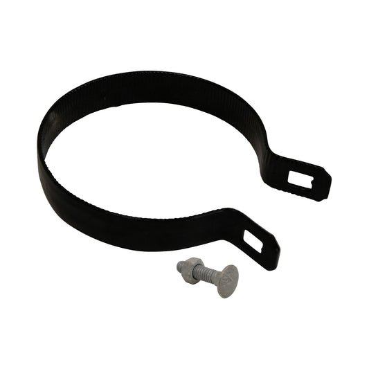Brace Band (Beveled) Powder Coated Black, 4"
