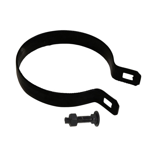 Brace Band (Beveled) Powder Coated Black, 4"