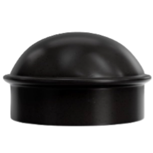 Post/Dome Cap Powder Coat Black, 3"