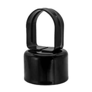 Loop Cap Steel Powder Coated Black, 2 3/8" x 1 5/8"