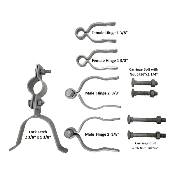 Walk Gate Set, 2 1/2" HDG